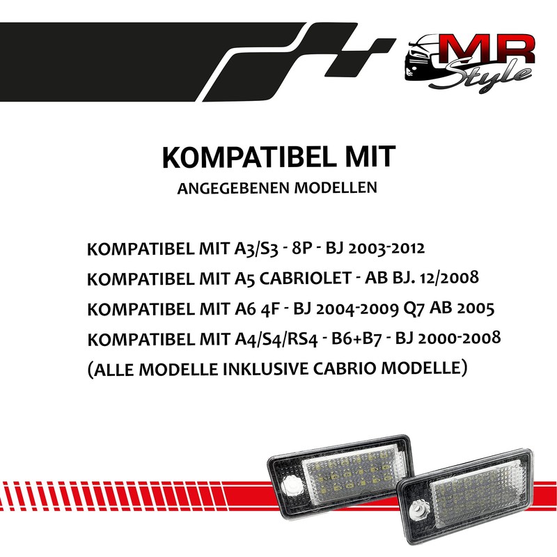 TOP LED license plate illumination