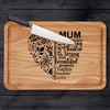 Mum Heart Chopping Board Mothers Day Gift from Son Daughter