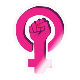 Spreadshirt Women Empowerment Women's Rights Stickers, 10 x 10 cm, Transparent Glossy