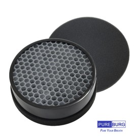 PUREBURG Replacement Filter Set Compatible with hOmeLabs HME020248N Air Purifier,2-Pack H13 HEPA Activated Carbon Pre-Filters Air Clean VOCs Odor