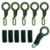 SHADDOCK 50Sets Back Safety Leader Clips with Locking Tubes Durable