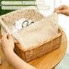 Storage basket,Woven handmade baskets for storage with liners,Rectangle storage bins