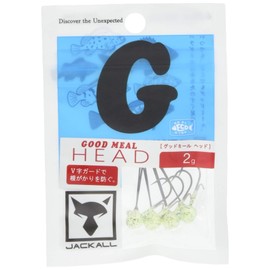 JACKALL Jig Head Good Meal Head 0.07 oz (2 g) Glow