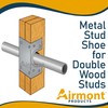 (5 Pack) Airmont Products AP-533-2, 16 Gauge Metal Stud Shoes