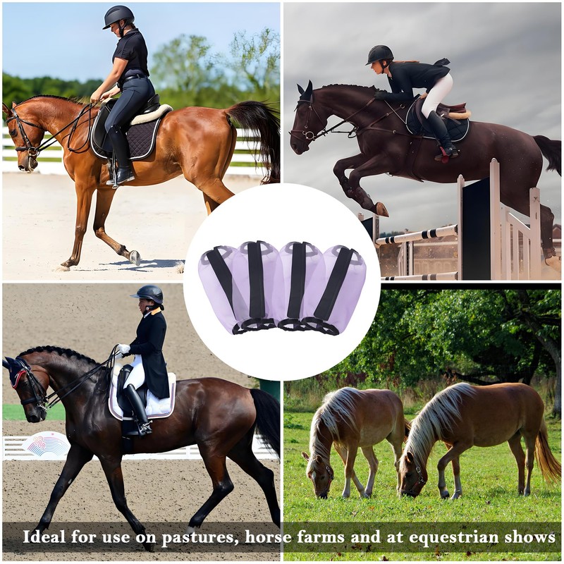 Fly Boots for Horses, Reduce Stomping/Hoof Damage, Breathable Fine Mesh