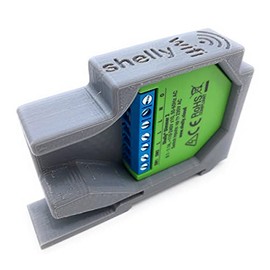 DIN Rail Holder Compatible with Shelly Dimmer 2 Adapter Holder for 35 DIN Rail Fuse Box / Distribution Cabinet Grey