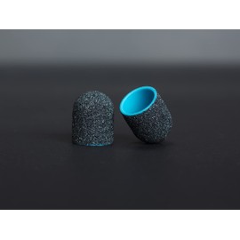 LALILL Sanding Caps Lux ABS 13 mm 80 Grit Pack of 100 Caps for the Milling Machine - Graphite Sanding Sleeves for Nail Modelling - Manicure Pedicure Podiatry - Sanding Belt for Foot Care