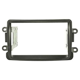 tomzz Audio 2409-018 Double DIN Radio Faceplate Compatible with Dacia Lodgy Dokker Duster Sandero from 2012 Renault Captur from 2013 Dark Grey