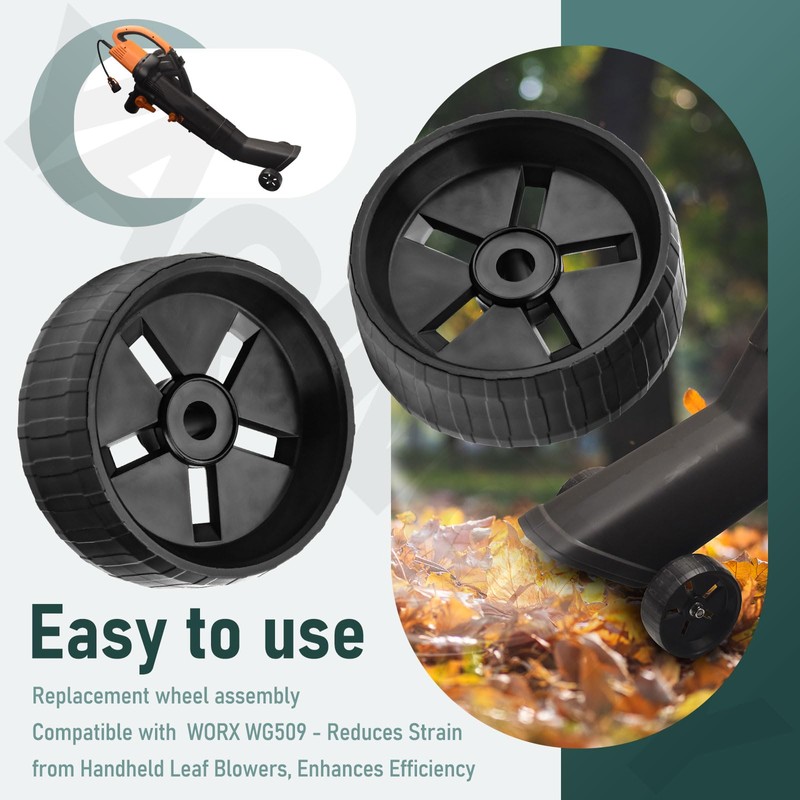 50026858 Trivac Leaf Collection Bag W/Replacement Wheel Assembly Compatible with