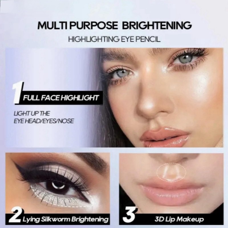 White Eyeshadow Single - Matte Pressed Fine Powder, Shimmer Pearl