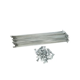 VekAuto 36pcs 14G J Bend Bicycle Steel Spokes 194mm 7.64" Cycle Spokes with Brass Nipples Steel Spokes for Mountain Bike MTB Auto Accessories