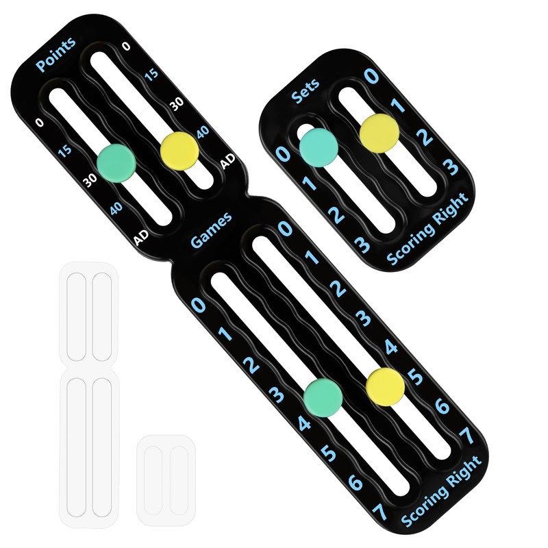 Qaum Portable Tennis Racquet Scoreboard, Easy to Mount Score Board
