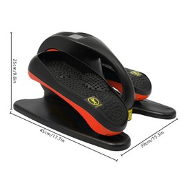 Under Desk Elliptical Machine, 60W Leg Exerciser Seated Pedal Taining Exerciser, 5 Gears Seniors Ellipse Training Equipment, Floor Standing Lower Limb Training Machine for Homes Gyms Offices (Orange)