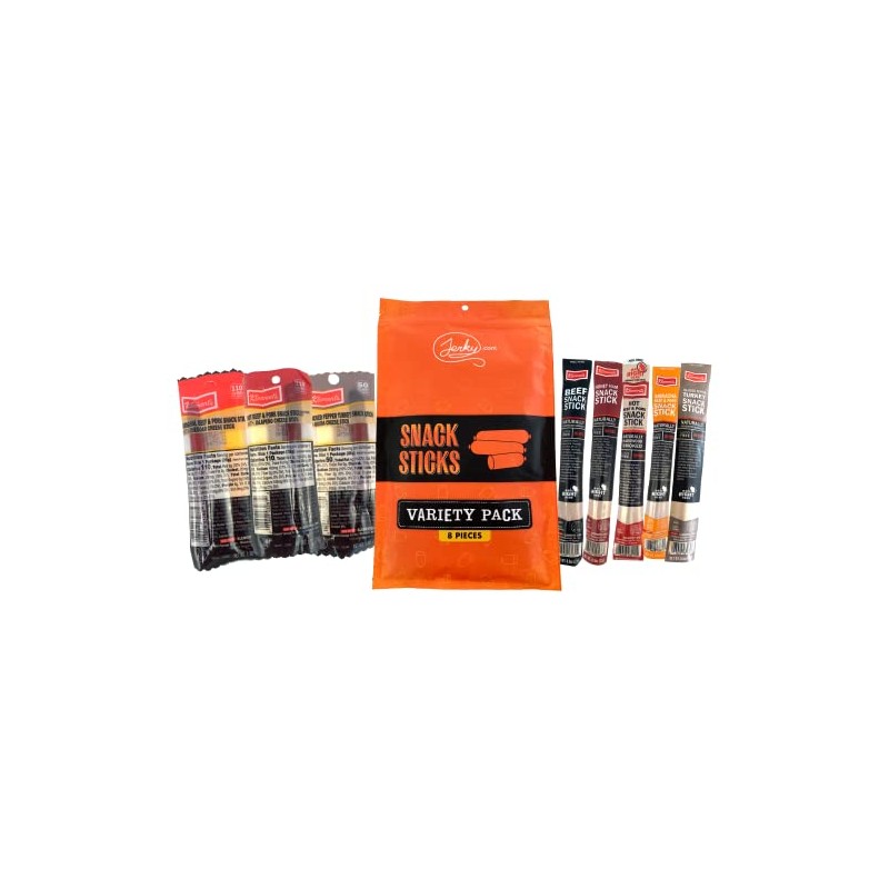 Snack Sticks Variety Pack - 8 Piece Meat Sticks -