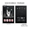 Tips Uñas Postizas Gel Para Uñas Leopardo Mariposa Rosa 24pc