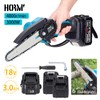 HORMY Mini Chainsaw Cordless 6-inch, 2 Pack 3.0Ah Batteries Power