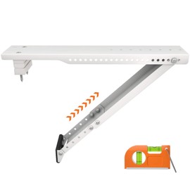 LuckIn Window Air Conditioner Support Bracket, Universal for 10,000-24,000 BTU AC Units, Up to 165lbs, Adjustable Extender Leg & Megnetic Spirit Level