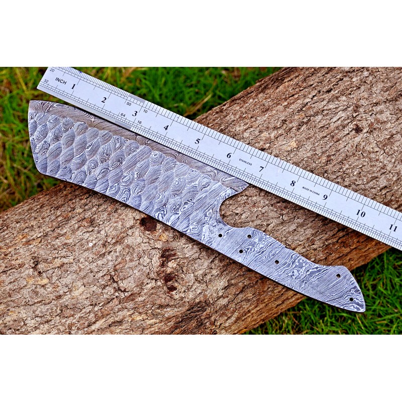Knife DAMASCUS STEEL FORGED BLADE CLEAVER BUTCHER KNIFE BLANK BLADE