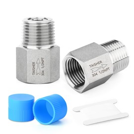 TAISHER 1PCS 304 Stainless Steel 1/2" NPT Male x 1/2" NPT Female Check Valve,Backflow Prevention,One Way Non-Return Check Valve