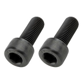 POSH 911025-K2 Motorcycle Supplies, Cap Bolt, Stainless Steel, P1.25, Black, 2 Pieces