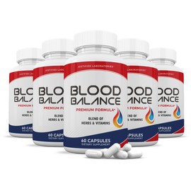 (5 Pack) Blood Balance Advanced Formula 688MG Supplement Pills 300 Capsules