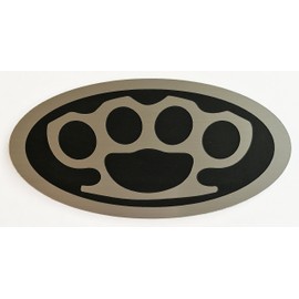 24Designs Compatible Front Emblem Brass Knuckles Black Replacement for Kia Forte Koup