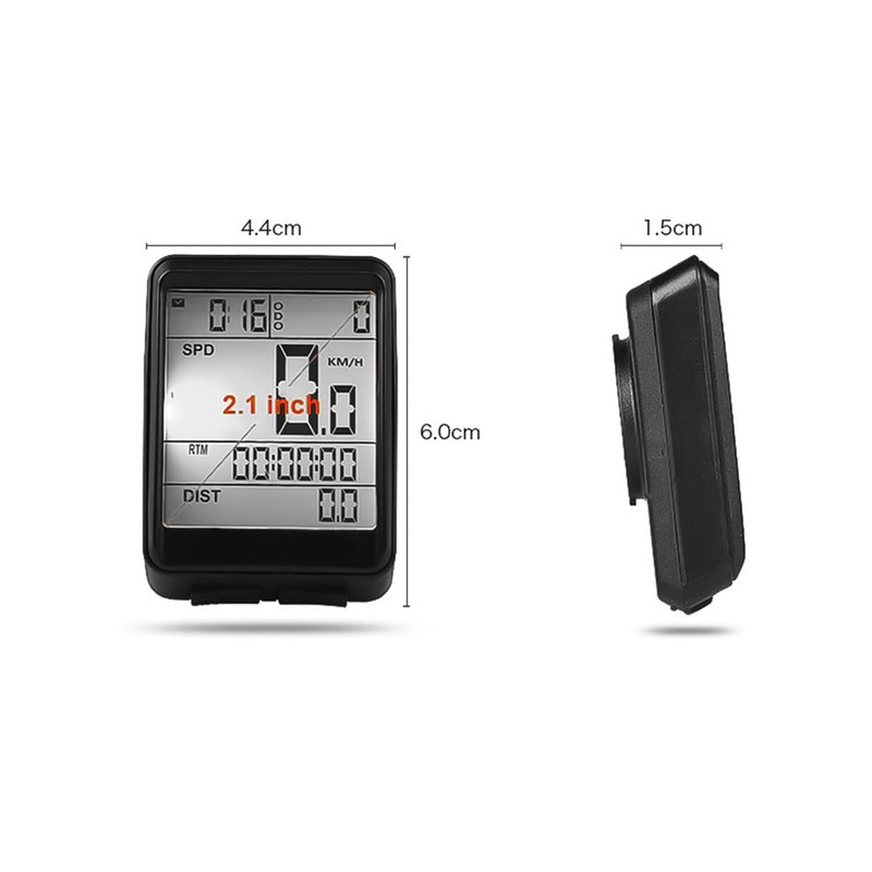 Hsthe Sea Wireless Waterproof Bike Computer with LCD Display -