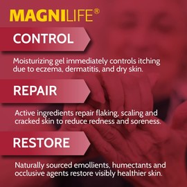 MagniLife Homeopathic Relief Gel for Eczema Itching and Dry Skin 2 Ounce Natural Formula