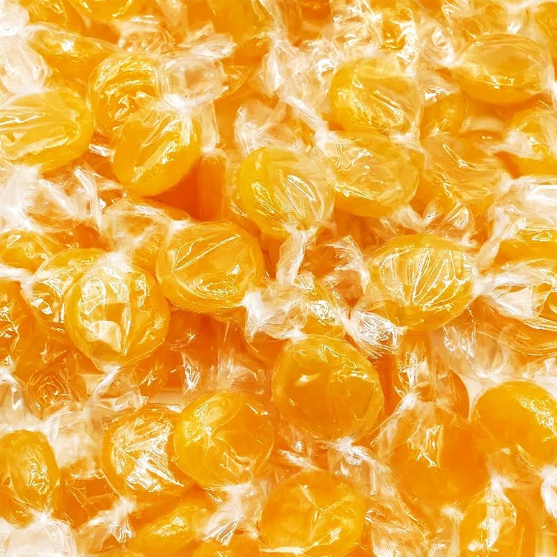 Butterscotch Hard Candy Discs Bulk 1lb - Individually Wrapped Butter