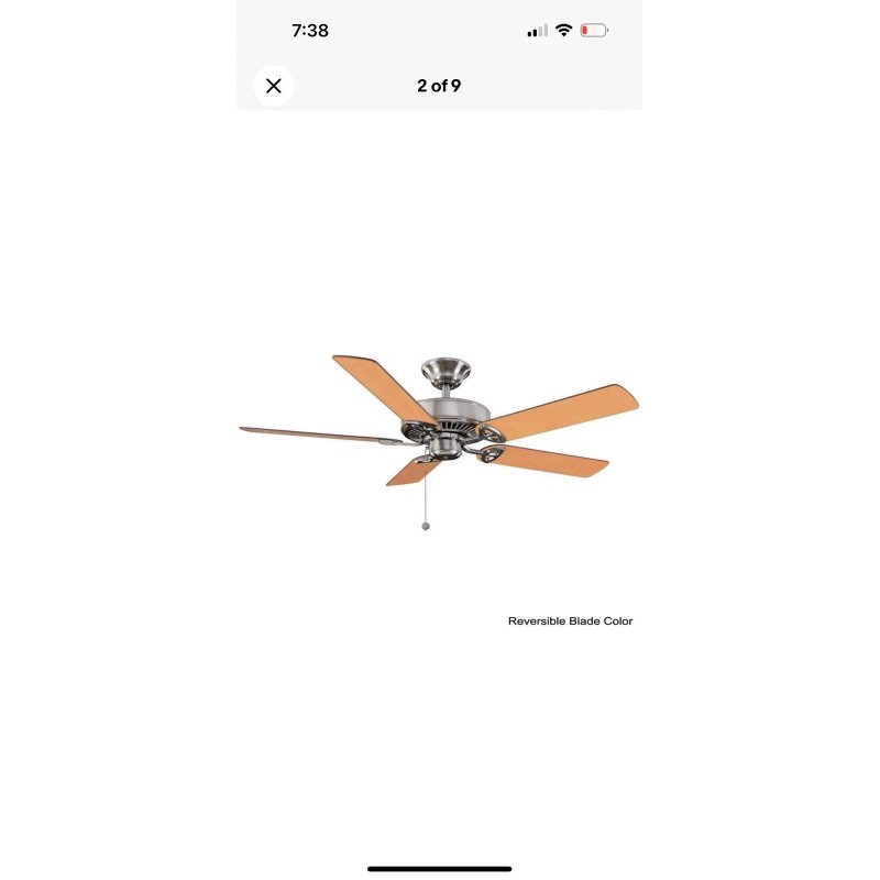 Farmington 52 in. Indoor Brushed Nickel Ceiling Fan