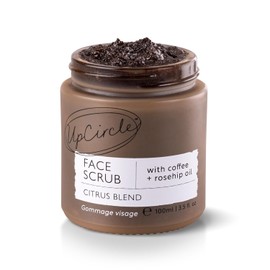 UpCircle Coffee Face Scrub - Citrus Blend for Normal to Dry Skin 3.5 oz Shea Butter Coconut + Rosehip Oil Soft and Smooth Natural Vegan Facial Exfoliator Citrus / 업서클 커피 페이스 스크럽 - 일반 피부와 건조한 피부를 위한 시트러스 블렌드 3.5온스 시어 버터 코코넛 + 로즈힙 오일 부드럽고 매끄러운 천연 비건 얼굴 각질 제거제 Citrus