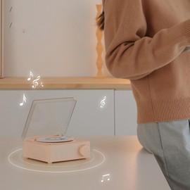 Record Player, Record Player with Speakers, Bluetooth 5.0, Alarm Clock Function, Upgraded Turntable Audio Sound, and Sound Cable Connection, Memory Card Insertion