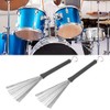 2 Pcs Drum Brushes, 1 Pair Retractable Drum Wire Brushes