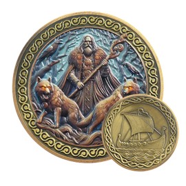 Odin's Guardians Commemorative Coin - Nordic Mythology Design - "Thunder God" & "Viking Ship" Symbolism Coin