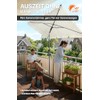 4smile Balcony Parasol Beige 200 x 125 cm with Parasol