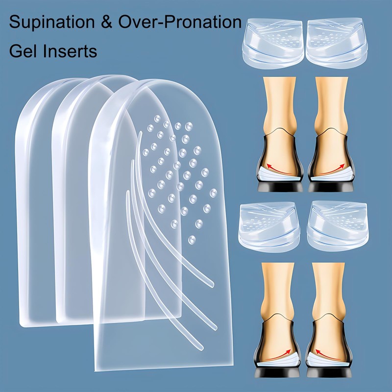 SPORCLO 3 Layer Adjustable Orthopedic Heel Lift for Supination &