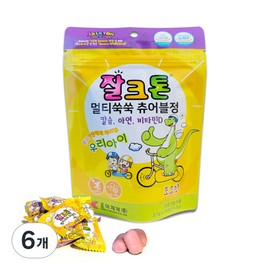 Zalcton Chewable Multi Mugwort Grape Flavor Portable Pouch Type, 15 Tablets, 6 Pieces / 잘크톤 츄어블 멀티쑥쑥 포도맛 휴대용 파우치형, 15정, 6개