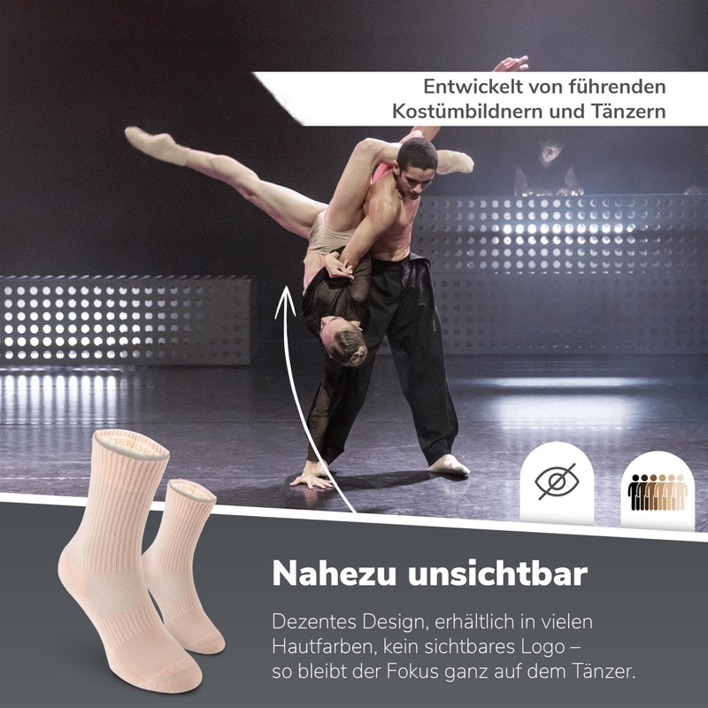 Safersox Ballet & Contemporary Dance Socks - 3 Pairs for