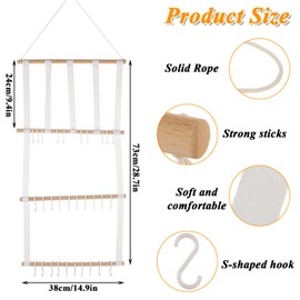 YAYODS 2 Pack Bow Holder for Girls Hair Bows, Hair Bow Organizer for Baby Girls Bow Hanger Headband Hair Accessories Organizer for Toddler Baby Girl Nursery Room Decor (White)