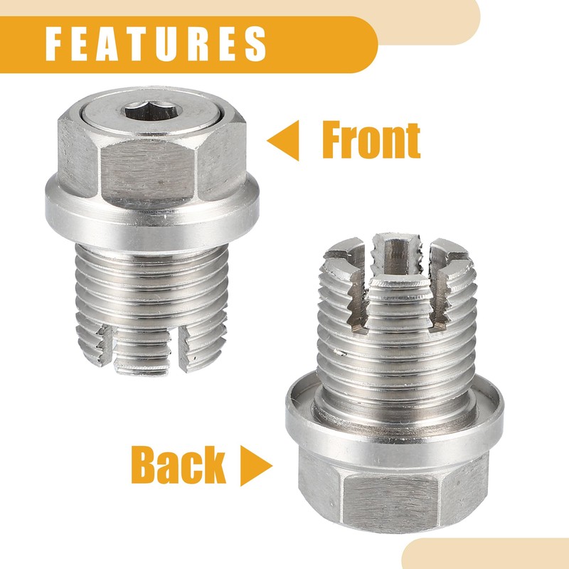 Partuto 1 Set M16-1.5x15mm Universal Car Oil Drain Plug -