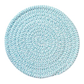 Stylish Braided Corded Pot Holder/Mini Placemat, Set of 2 (7.5" Round, Blue)