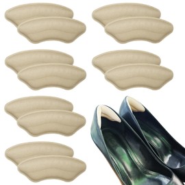 Bliceon 6 Pairs Heel Cushion Pads, Anti-Slip Heel Cushions, Heel Protectors, Heel Grips for Ladies Shoes, Heel Protectors for Women Men Fit and Comfort Heel Blister Protectors - Skin Color