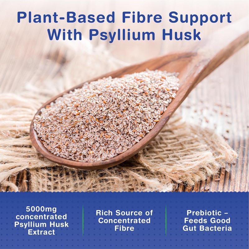 Fibre Supplement - Psyllium Husk 5000mg (500mg of 10:1 Extract)