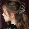 Fashey Hair Claw Clips Black Metal Hair Clips for Thick
