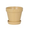 Dulton Botany Pot 4 Beige Embossed Logo and Earth Color