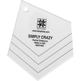 Simplicity EZ Quilting Simply Crazy Template,White,14.48 x 13.72 x 0.25 cm; 47.4 Grams