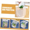 STOBAZA 2pcs Foldable Kitchen Trash Bag Holder Wall Mounted Rack