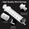 30ml Plastic Syringes,10 Pack Individually Packaged Syringes with Caps, Sterile