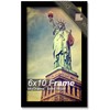 skyDrama 100% Solid Wood 6x10 Picture Frame, Black Frame for