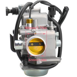 TRX350 Carburetor with Fuel Filter /Air Filter/Oil Filter/Throttle Base Cover Replacement for Honda Rancher 350 TRX350TM/TE 2000-2006 ATV 4 Stroke Engine